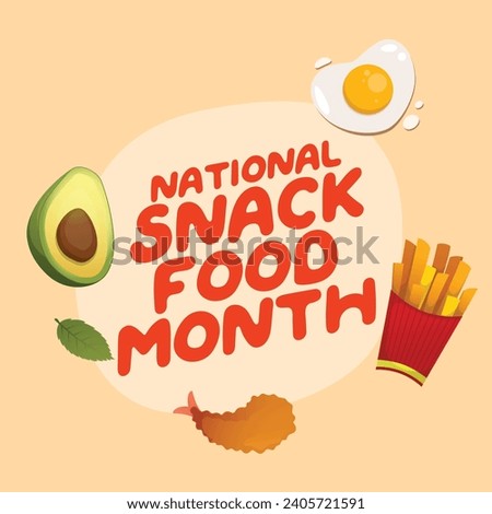 Flyers honoring National Snack Food Month or promoting associated events might utilize vector graphics regarding the event. 