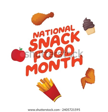 Flyers honoring National Snack Food Month or promoting associated events might utilize vector graphics regarding the event. 