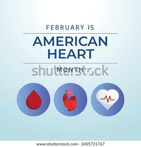 Flyers honoring American Heart Month or promoting associated events might include vector graphics reflecting the month of love.