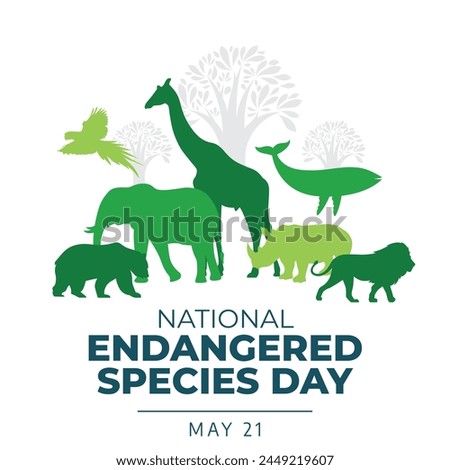 vector graphic of Endangered Species Day ideal for Endangered Species Day celebration.