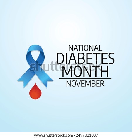 vector graphic of National Diabetes Month ideal for National Diabetes Month celebration.