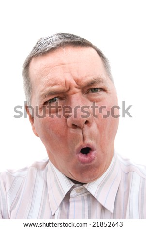 Head Shot Of A 57 Year Old Man, Caucasian, Saying 