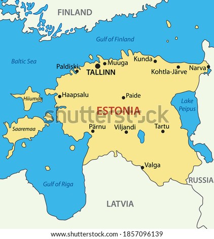 Republic of Estonia - vector map