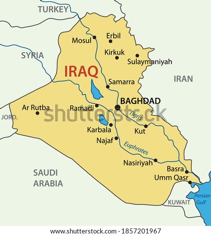 Republic of Iraq - vector map