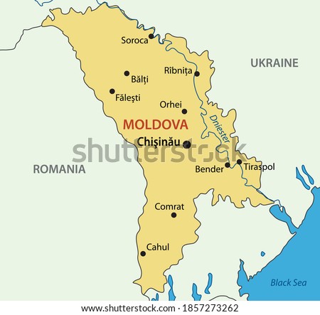Republic of Moldova - vector map