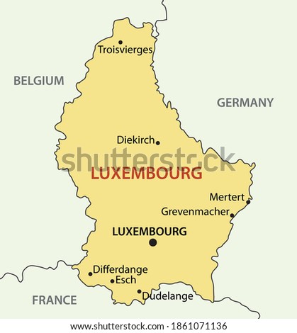 Grand Duchy of Luxembourg - vector map