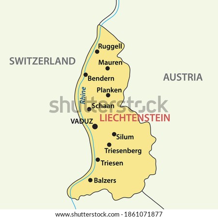 Liechtenstein - vector map of country