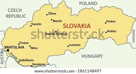 vector map of country - Slovak Republic - Slovakia