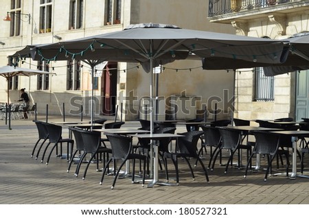 BORDEAUX, FRANCE, OCTOBER 18, 2013: Typical french cafe in Bordeaux, France