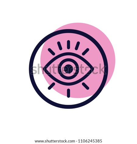Eye, human eye, magic symbol line vector icon