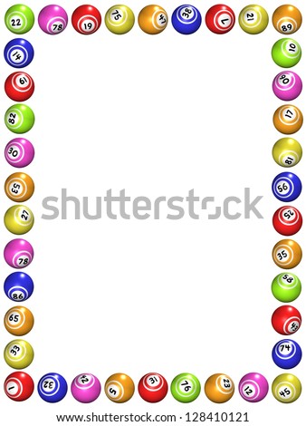 Illustrated Frame Made Of Bingo Balls Stock Photo 128410121 : Shutterstock