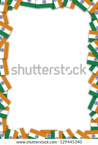 Illustrated Indian Flag Border Stock Photo 129445340 : Shutterstock