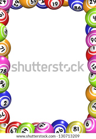 Illustration Of A Frame Made Of Bingo Balls - 130713209 : Shutterstock