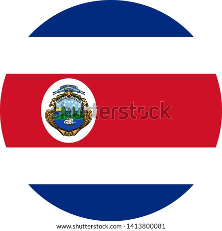 flag of costa rica illustration vector download