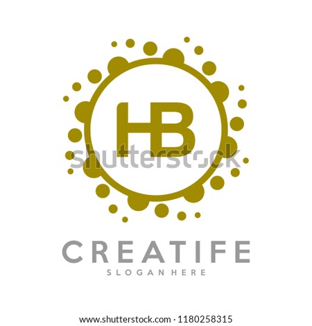 Initial HB logo concepts template vector