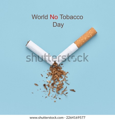 Similar – Image, Stock Photo Quit smoking, no tobacco day, mother hands breaking the cigarette