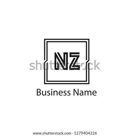Initial letter NZ logo template Design Stock fotó © 