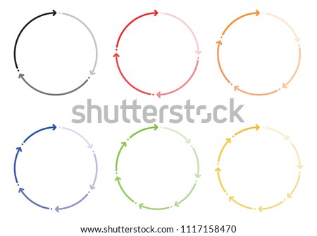 Vector circle arrows for infographic.