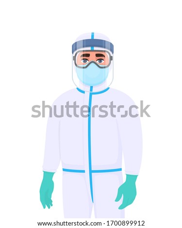 Similar – Image, Stock Photo Physician wearing personal protective equipment performing a Coronavirus COVID-19 PCR test