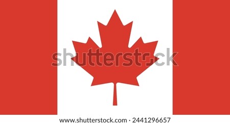 Canada flag. Canadian flag. Canada Day. Vector illustration