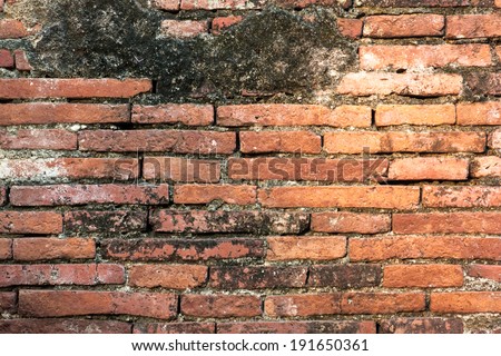 Block or brick wall construction is used to create a dental makeover in ancient times by the Rams and then use cement connection forged