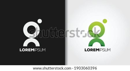 round letter g logo set idea template vector