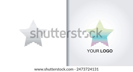 star logo template vector color