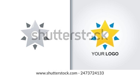 star logo template vector color