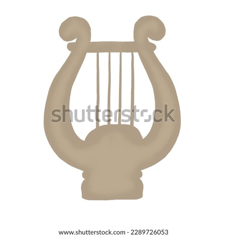 Various antique statues, branch, amphora, column. Various items. Mythical, ancient Greek or Roman style. Hand drawn vector illustration. Classic statues in a modern style. All elements are insulated