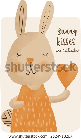 vector, scribbles, hand drawn, child drew bunny, easter