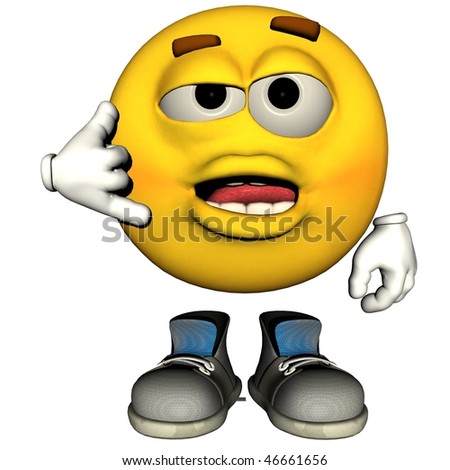 Single 3d Emoticon Isolated On White Stock Photo 46661656 : Shutterstock