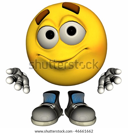 Single 3d Emoticon Isolated On White Stock Photo 46661662 : Shutterstock