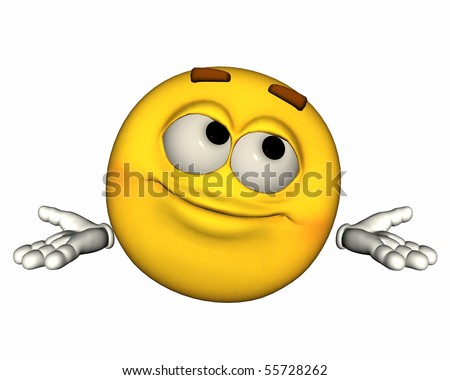 Single 3d Emoticon Isolated On White Stock Photo 55728262 : Shutterstock