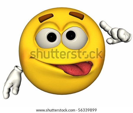 Single 3d Emoticon Isolated On White Stock Photo 56339899 : Shutterstock