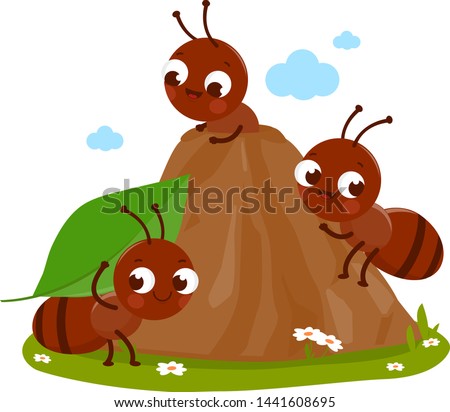 Similar – Image, Stock Photo Ants on anthill ants Heap