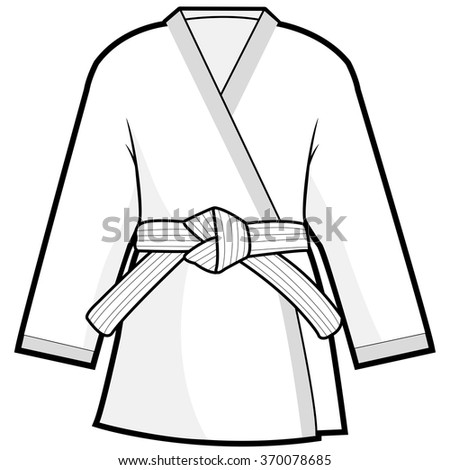 Martial Arts Kimono Jacket. Vector Illustration Of Martial Arts Uniform ...