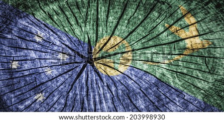Flag of Christmas Island  on cracked wooden texture