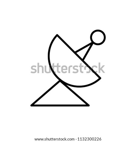 Satellite dish concept vector illustration icon.