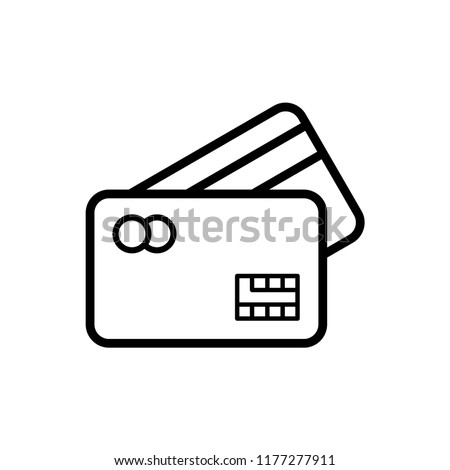 Credit Card Vector Icon Isolated on White Background. Stockfoto © 