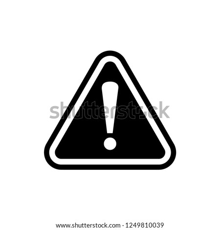 Danger warning icon. Danger warning. Vector icon. Risk sign. Information sign. Exclamation icon. Alert sign. Alarm sign. Error message. Important message. Triangle. Notice icon. Notification mark.