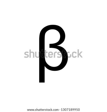 Greek alphabet : Beta vector icon.