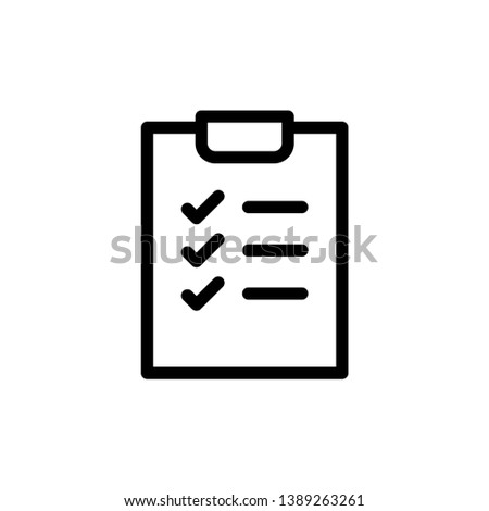 Check List isolated minimal single flat icon for application and info-graphic. Point vector icon for websites and mobile minimalistic flat design.