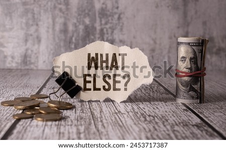 Image, Stock Photo What else? | Written Sign