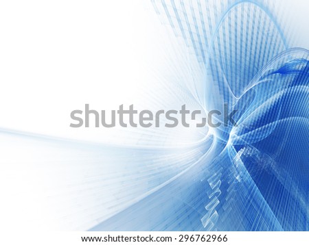 Abstract blue and white background design. Detailed computer graphics.