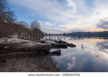Similar – Image, Stock Photo When dawn breaks, a light comes on