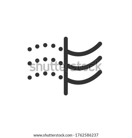 Air filter icon. Solid Particle Filter. Trend style. Vector stock