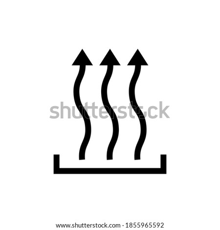 Heat icon three arrow up concept. Stock vector illustration
