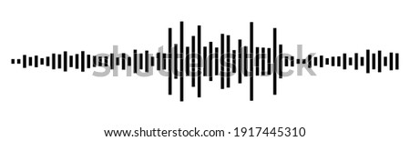 Black waves as equalizer isolated on black background. Vector Illustration