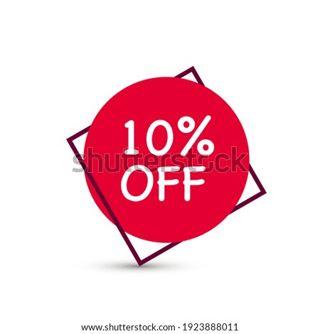 10% OFF discount. Discount offer price Illustration, Vector discount symbol.