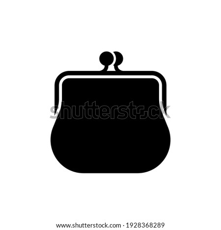 Coin purse wallet icon vector isolated. Flat vector illustration